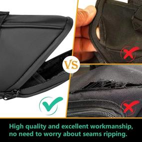 img 1 attached to Durable Bike Saddle Bag: Waterproof Cycling Wedge Pack for Mountain, Road, and Beach Bikes