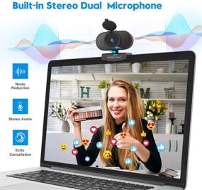 img 3 attached to 🎥 FOSCAM 1080P USB Webcam: Dual Microphones, Privacy Cover, HD Live Streaming for Video Conferences, Recording, Plug and Play, Noise Reduction (W25)