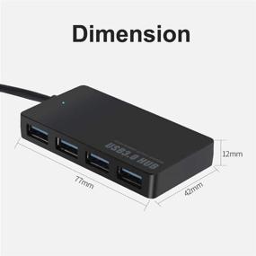 img 2 attached to 🔌 BLACK SANPTENT 4-Port USB Hub 3.0: Ultra Slim Fast Data Portable Splitter Adapter for PS4, MacBook, Mac Mini, Mac Pro, Microsoft Surface, Ultrabooks, PC, Laptop, Flash Drives, Mobile HDD, and More