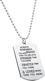 img 3 attached to Love Necklace/Dog Tag - [Always Remember You Are Loved] - Inspirational Dog Tag - Top Easter & Christmas Gift