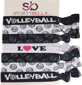 img 2 attached to Infinity Collection Volleyball Hair Accessories with No Crease Hair Ties and Elastics - Set of Volleyball Hair Accessories