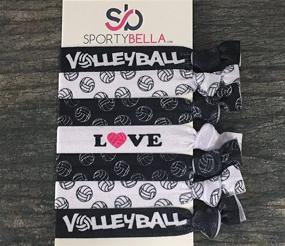 img 1 attached to Infinity Collection Volleyball Hair Accessories with No Crease Hair Ties and Elastics - Set of Volleyball Hair Accessories