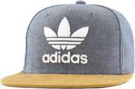 🧢 adidas men's flatbrim snapback cap with trefoil chain design логотип