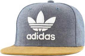 img 4 attached to 🧢 adidas Men's Flatbrim Snapback Cap with Trefoil Chain Design