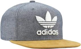 img 1 attached to 🧢 adidas Men's Flatbrim Snapback Cap with Trefoil Chain Design