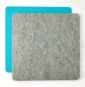 img 4 attached to 🧵 Qualitts Wool Pressing Mat with Silicone Steam Protector - 14" x 14" x 1/2" | Portable Ironing Pad for Quilters, 100% New Zealand Wool