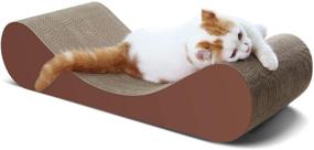 img 4 attached to 🐱 ScratchMe Bone Cat Scratcher Cardboard Lounge Bed, Cat Scratching Post, Durable Board Pads to Shield Furniture from Damage