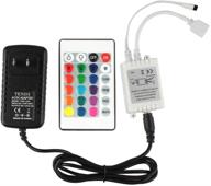 🔴 galygg 24 key ir remote controller for rgb led strip lights with wireless control box and power supply adapter логотип