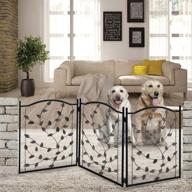 🐾 etna products tt leaf design metal pet gate – stylish and durable pet barrier for your home logo