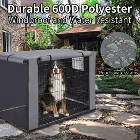img 1 attached to ❄️ Water-Repellent Insulated Dog Crate Cover for 42" Crate - Pet Kennel Cover Only (No Cage Included)