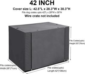 img 3 attached to ❄️ Water-Repellent Insulated Dog Crate Cover for 42" Crate - Pet Kennel Cover Only (No Cage Included)