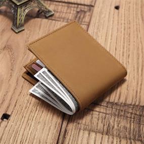 img 1 attached to Personalized Engraved Leather Wallet Mother Men's Accessories for Wallets, Card Cases & Money Organizers