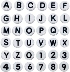 img 1 attached to 💫 36PCS PVC Charms for Shoes, Wristbands, and Bracelets - Letters and Numbers Charms Set