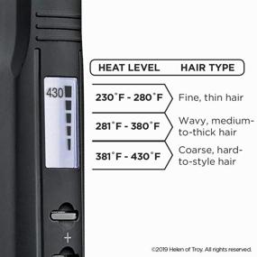 img 1 attached to 💁 Revlon Perfect Heat Ceramic Digital Flat Iron, 1 дюйм: Создайте гладкие и стильные пряди без усилий!