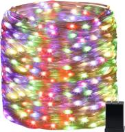 🎄 premium 197ft multicolor christmas string lights - waterproof outdoor decorative fairy lights with 8 lighting modes for bedroom, party, and tree decoration logo