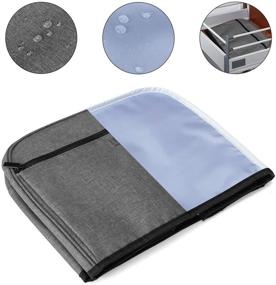 img 1 attached to 🔒 Durable Gray Luxja Dust Cover with Storage Pockets for Ninja Foodi Grill (AG301, AG302, AG400)