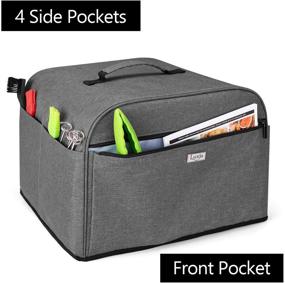 img 3 attached to 🔒 Durable Gray Luxja Dust Cover with Storage Pockets for Ninja Foodi Grill (AG301, AG302, AG400)