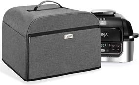 img 4 attached to 🔒 Durable Gray Luxja Dust Cover with Storage Pockets for Ninja Foodi Grill (AG301, AG302, AG400)