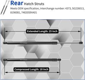 img 2 attached to OTUAYAUTO Rear Liftgate Hatch Hood Shock Struts, G226013 Lift Support Replacement for Honda Pilot EX LX 2003-2007 - Pack of 2, Reliable and Durable