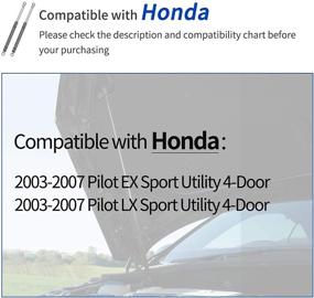 img 3 attached to OTUAYAUTO Rear Liftgate Hatch Hood Shock Struts, G226013 Lift Support Replacement for Honda Pilot EX LX 2003-2007 - Pack of 2, Reliable and Durable