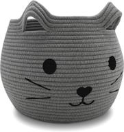 🐱 multi-purpose w design cat toy basket and baby laundry bag - large 17d x 12h logo