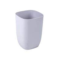 🗑️ small grey garbage can - mingol 7l slim cute plastic waste basket for bathroom, bedroom, kitchen, and office logo