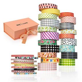 img 4 attached to 🎁 Washi Tape Set Gift Box: 30 Rolls of 15mm, 10mm and 3mm Arts and Crafts Tape - Decorative Masking Craft Cute Tape Combo, Perfect for Scrapbooking, Bullet Journaling, DIY and Planners!