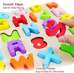 img 2 attached to Wood City Toddlers1 Educational 🔤 Alphabet: Boost Early Learning with Wood
