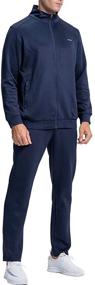 img 1 attached to Sweatsuit Tracksuits Sports Jacket Running Men's Clothing for Active