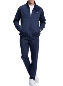 img 2 attached to Sweatsuit Tracksuits Sports Jacket Running Men's Clothing for Active
