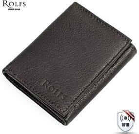 img 1 attached to Genuine Slimfold Men's Accessories by Rolfs: Trifold Blocking Wallet