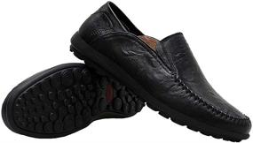 img 1 attached to 👞 Boleone Leather Casual Driving 1887 Brown47: Sophisticated and Stylish Driving Shoes for Men