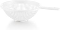 🍝 ybm home 8.5 inch deep plastic strainer colander with long handle – food safe bpa-free – durable, dishwasher safe, ideal for pasta, noodles, spaghetti, vegetables & more (1, white) logo