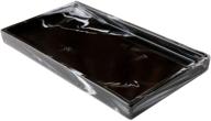 🖤 black ceramic vanity tray with marble decor - jewelry dish and bathroom vanity organizer for tissues, candles, soap, towel, plant, etc. - medium size logo