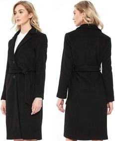 img 1 attached to Stay Elegant and Warm this Winter with Inno Women's Notched Lapel Wool Trench Coat