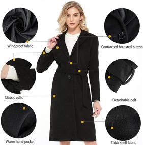 img 2 attached to Stay Elegant and Warm this Winter with Inno Women's Notched Lapel Wool Trench Coat