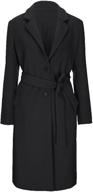 stay elegant and warm this winter with inno women's notched lapel wool trench coat logo