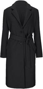 img 4 attached to Stay Elegant and Warm this Winter with Inno Women's Notched Lapel Wool Trench Coat