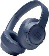 jbl tune 760nc wireless headphones with 🎧 active noise cancellation in blue: lightweight and foldable. logo