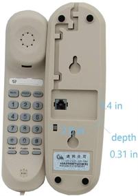 img 1 attached to KerLiTar K-037 Waterproof Slim-line Corded Phone Wall Mountable Landline Telephone for Office Home Hotel Bathroom (Beige) - Moisture-Proof