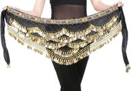 💃 aivtalk gold coin belly dance hip scarf costume skirt wrap belt - enhanced seo logo