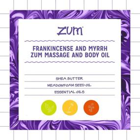img 3 attached to 🌿 Frankincense and Myrrh Zum Massage and Body Oil - 4 fl oz