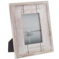 🖼️ barnyard designs white rustic distressed picture frame - 5" x 7" wood photo frame логотип