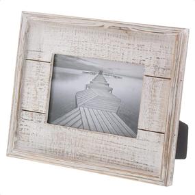 img 1 attached to 🖼️ Barnyard Designs White Rustic Distressed Picture Frame - 5" x 7" Wood Photo Frame