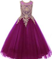 👗 burgundy little pageant dresses: elegant formal attire for girls' clothing and dresses logo