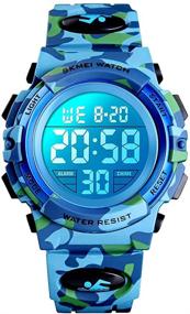 img 4 attached to 🕘 Jianxiang Kids Digital Watch: Sporty & Waterproof Chronograph LED Wristwatch for 5-15 Year Old Boys and Girls