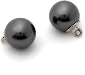 img 1 attached to 6 Pcs Swarovski Pearl Button Crystal