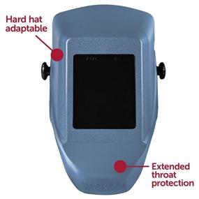 img 1 attached to 🔵 Jackson Safety Lightweight HSL-100 Welding Helmet (Case of 4) - ADF Adaptable, Shade 10 Polycarbonate Filter, Blue, Universal Size