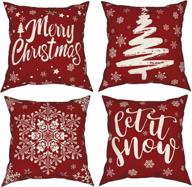 рождественские украшения для наволочек со снежинками на ферме логотип