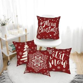 img 2 attached to Christmas Farmhouse Snowflakes Pillowcase Decorations